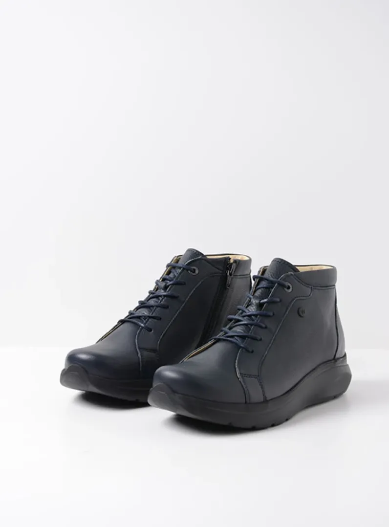 New Wolky Lima - blauw leer blauwleer