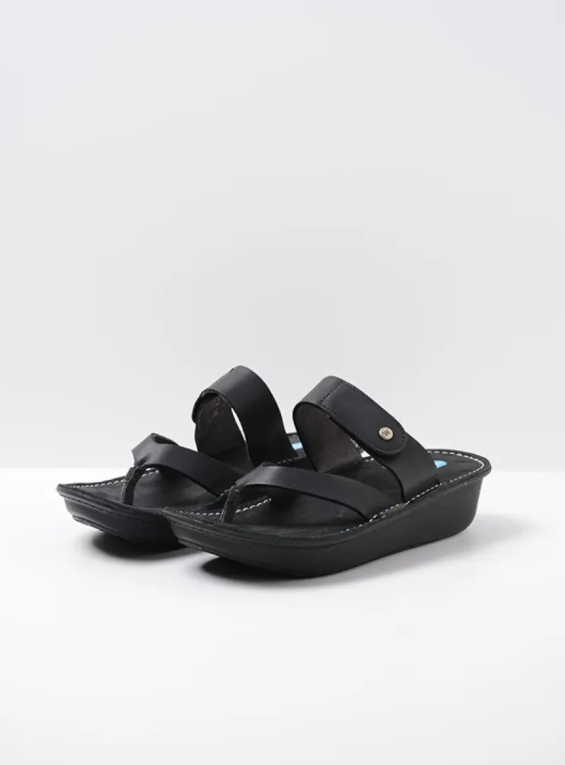 Outlet Wolky Martinique - zwart leer zwartleer