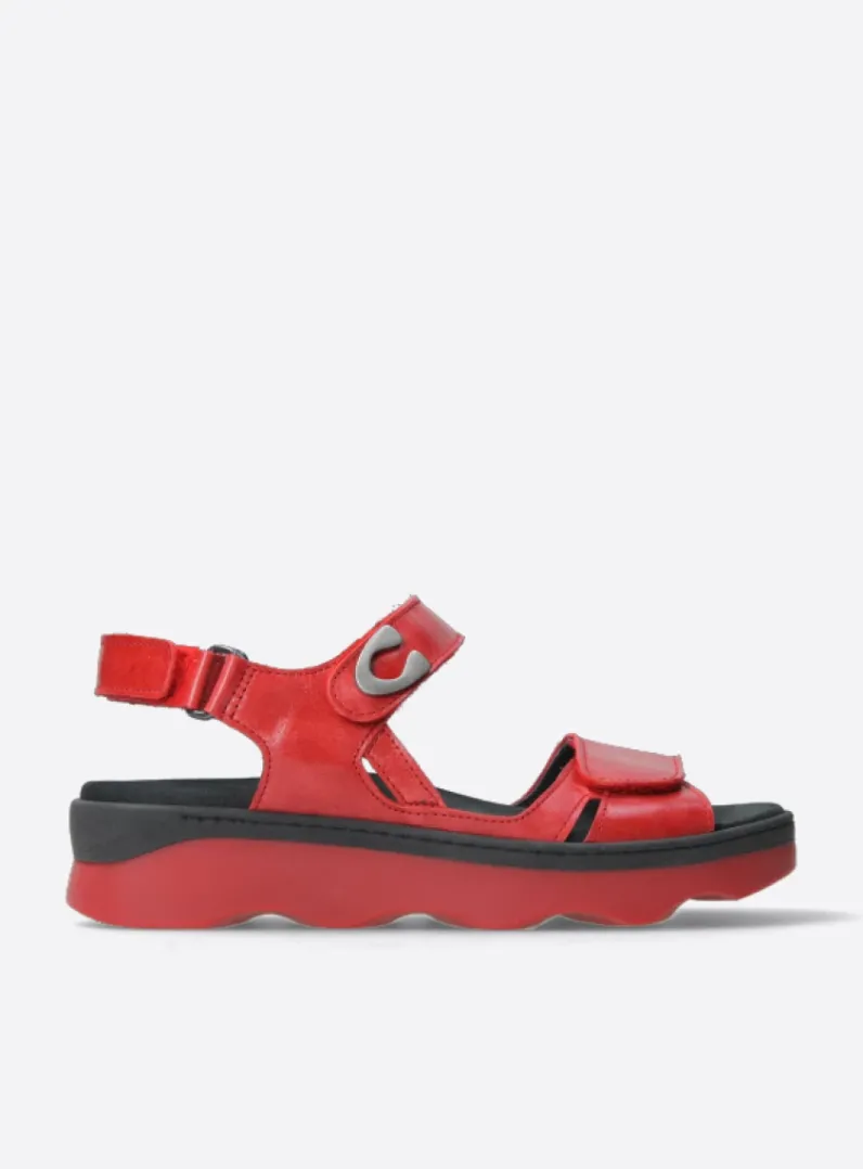 Online Wolky Medusa - rood leer roodleer