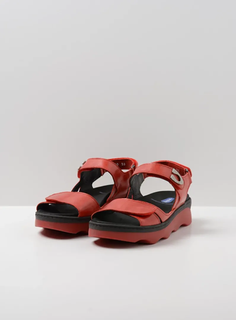 Online Wolky Medusa - rood leer roodleer