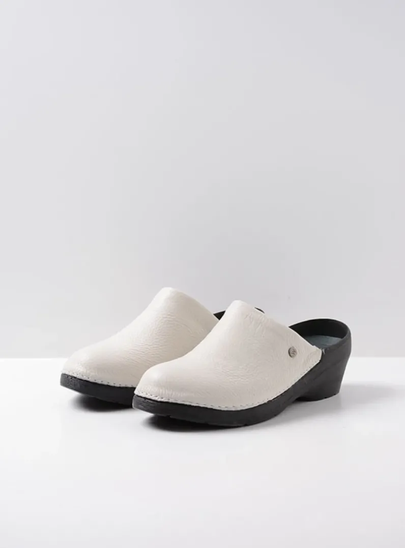 Store Wolky Multi Clog - creme wit leer cremewitleer
