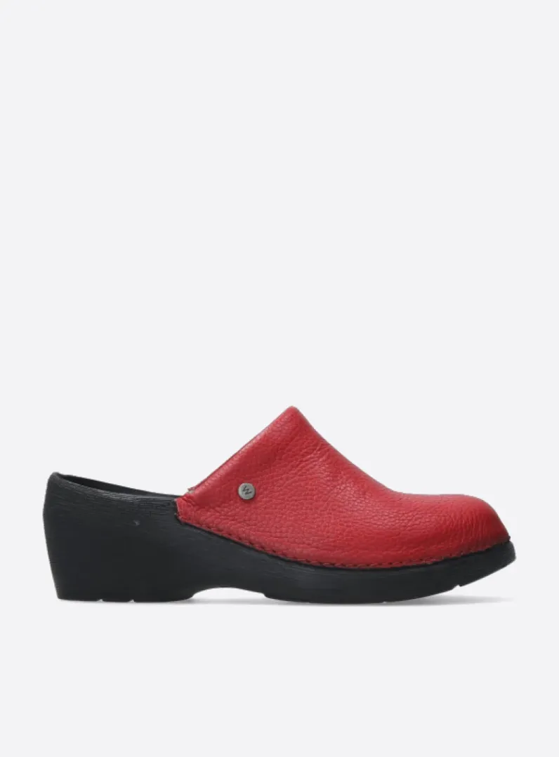 Best Wolky Multi Clog - rood leer roodleer