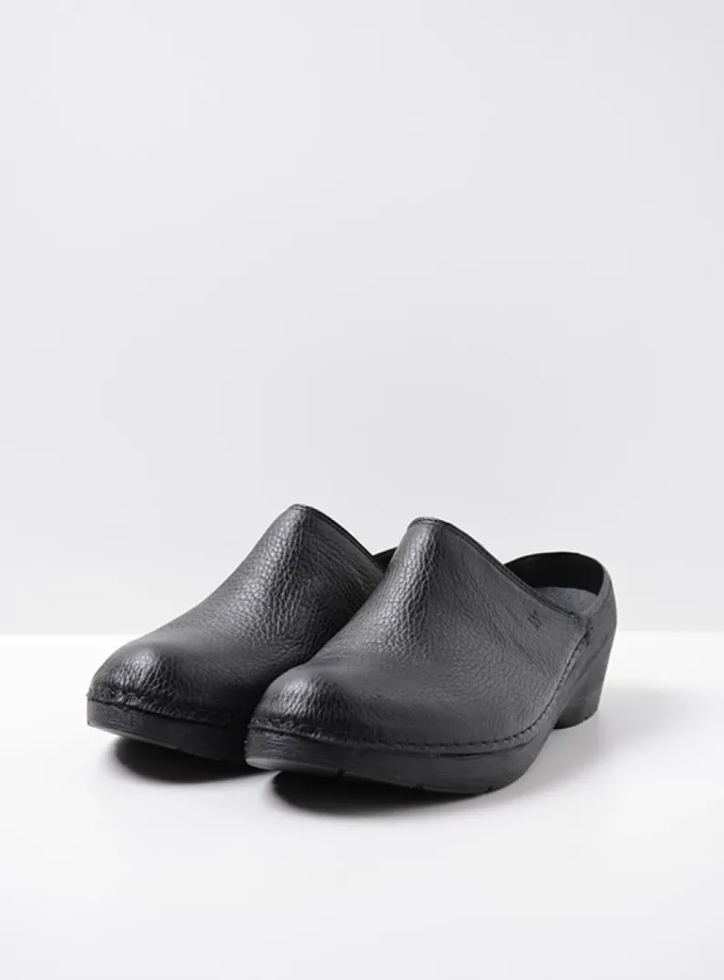 Outlet Wolky Multi Clog - zwart leer zwartleer