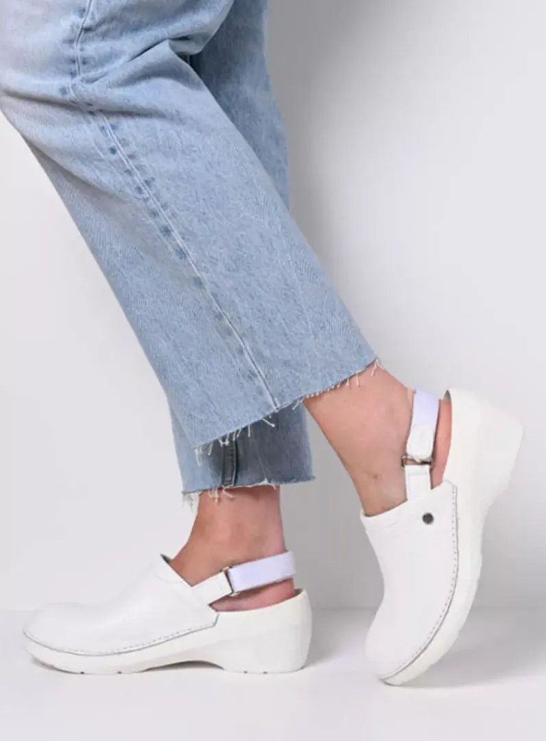 Best Wolky Multi Strap Clog - wit leer witleer