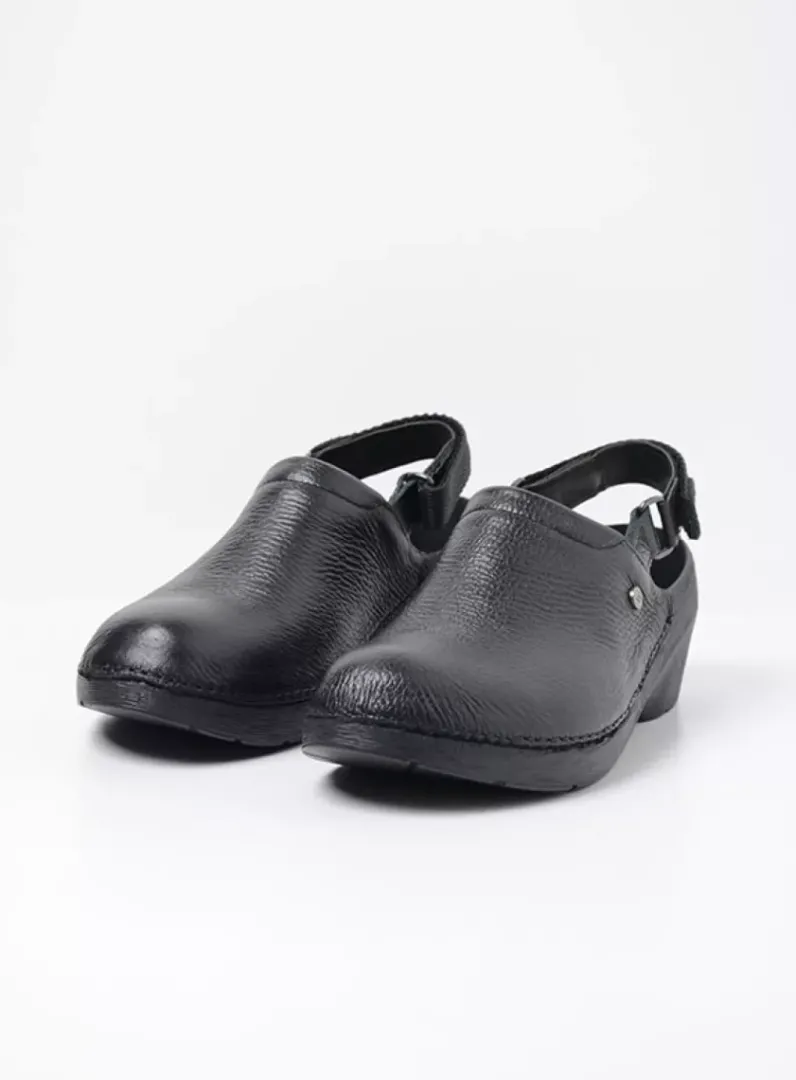 Cheap Wolky Multi Strap Clog - zwart leer zwartleer