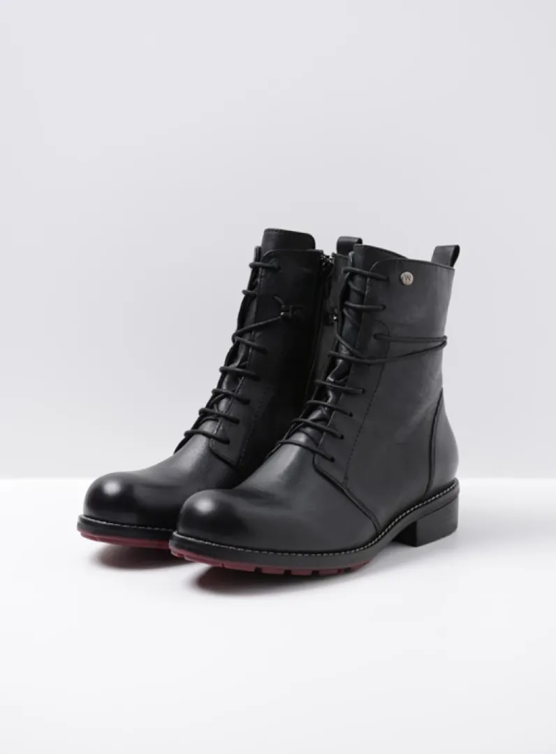 Sale Wolky Murray XW - zwart leer zwartleer