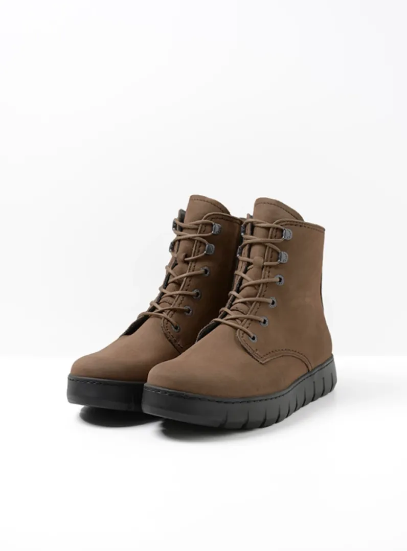 Hot Wolky New Wave - donker taupe nubuck donkertaupenubuck