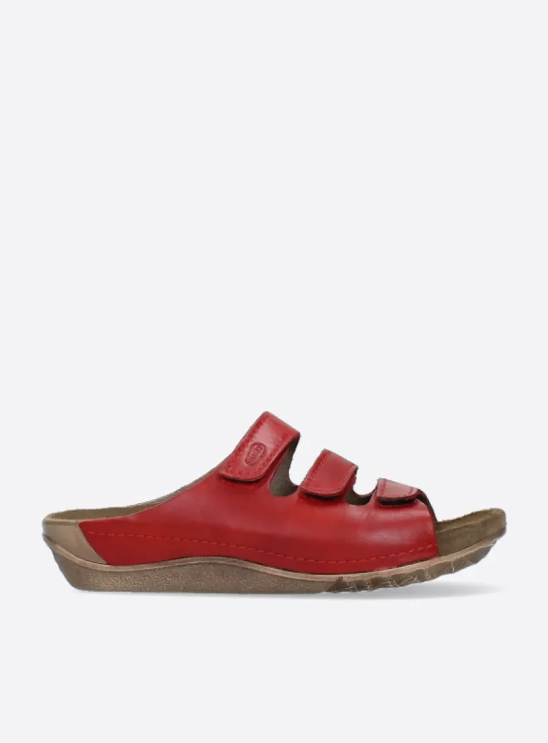 Store Wolky Nomad - rood geolied leer roodgeoliedleer