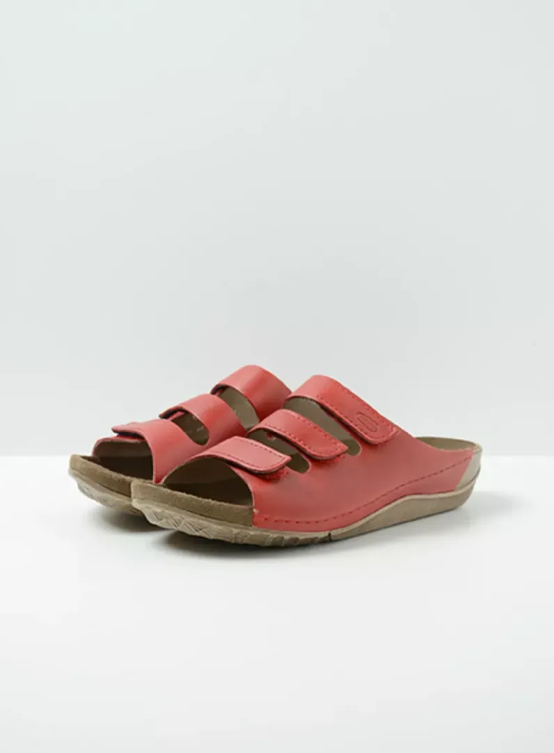 Store Wolky Nomad - rood geolied leer roodgeoliedleer