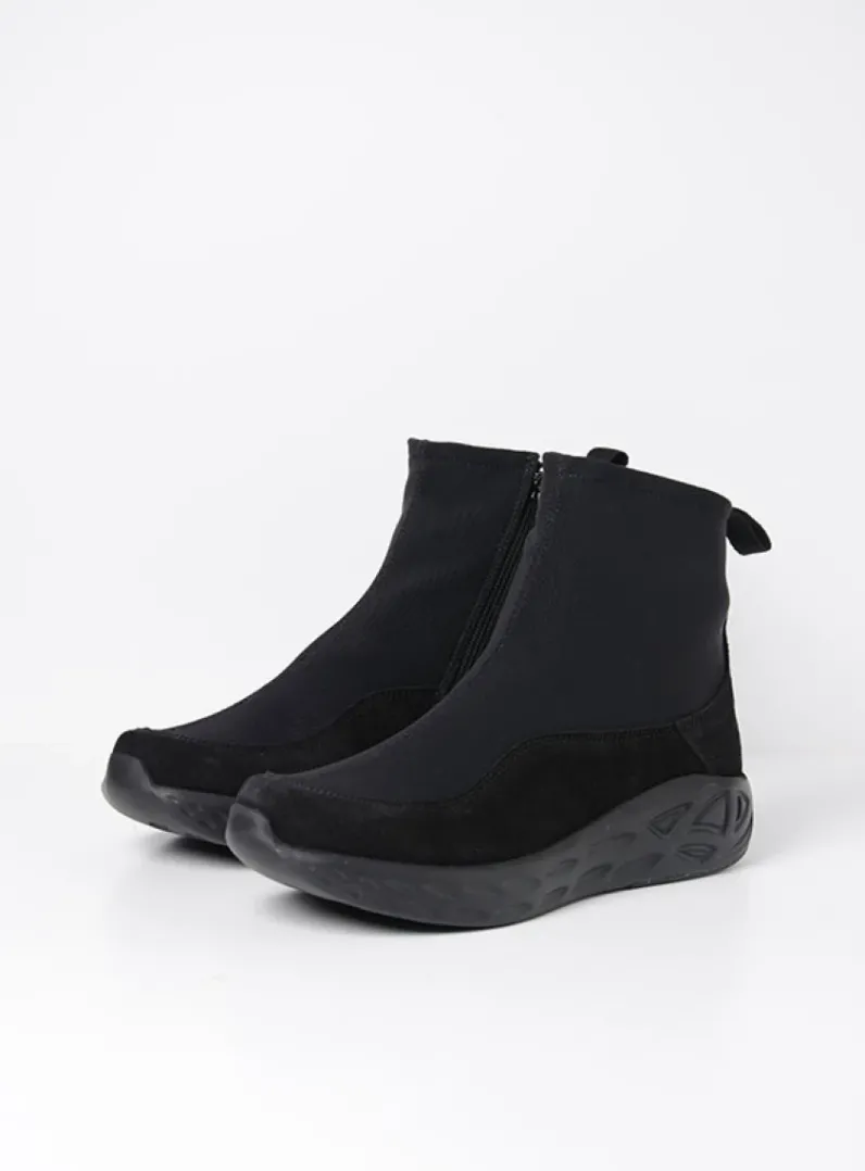 Sale Wolky Rebound S2F - zwart stretch suede zwartstretchsuede