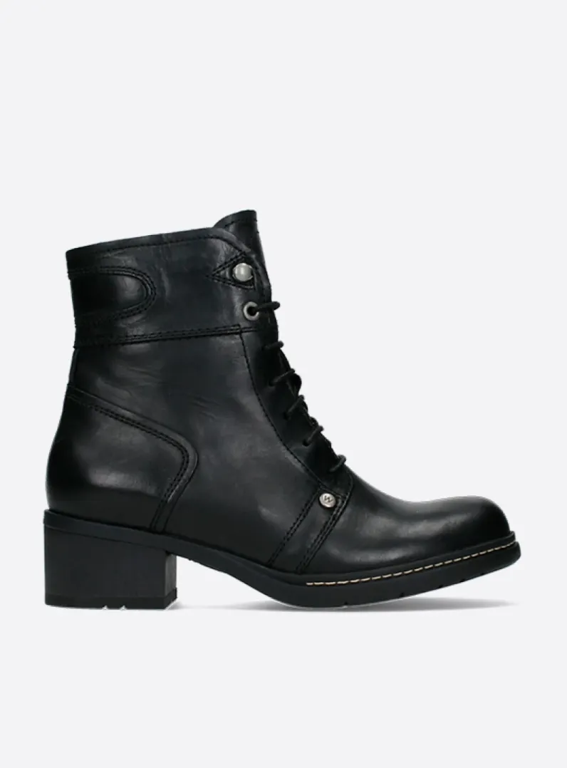 Store Wolky Red Deer CW - zwart leer zwartleer