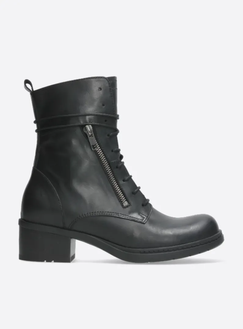 Outlet Wolky Rimbley - zwart leer zwartleer