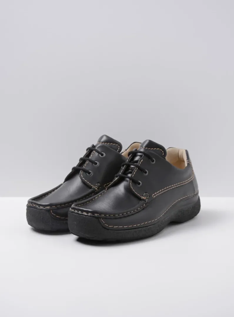 Cheap Wolky Roll Shoe Men - zwart leer zwartleer
