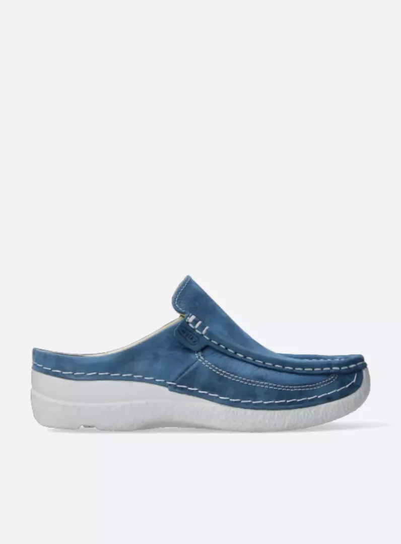 Sale Wolky Roll Slide - blauw effectleer blauweffectleer