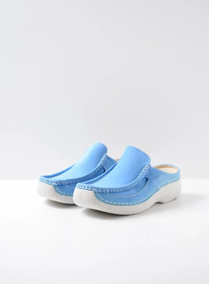 Discount Wolky Roll Slide - hemelsblauw nubuck hemelsblauwnubuck