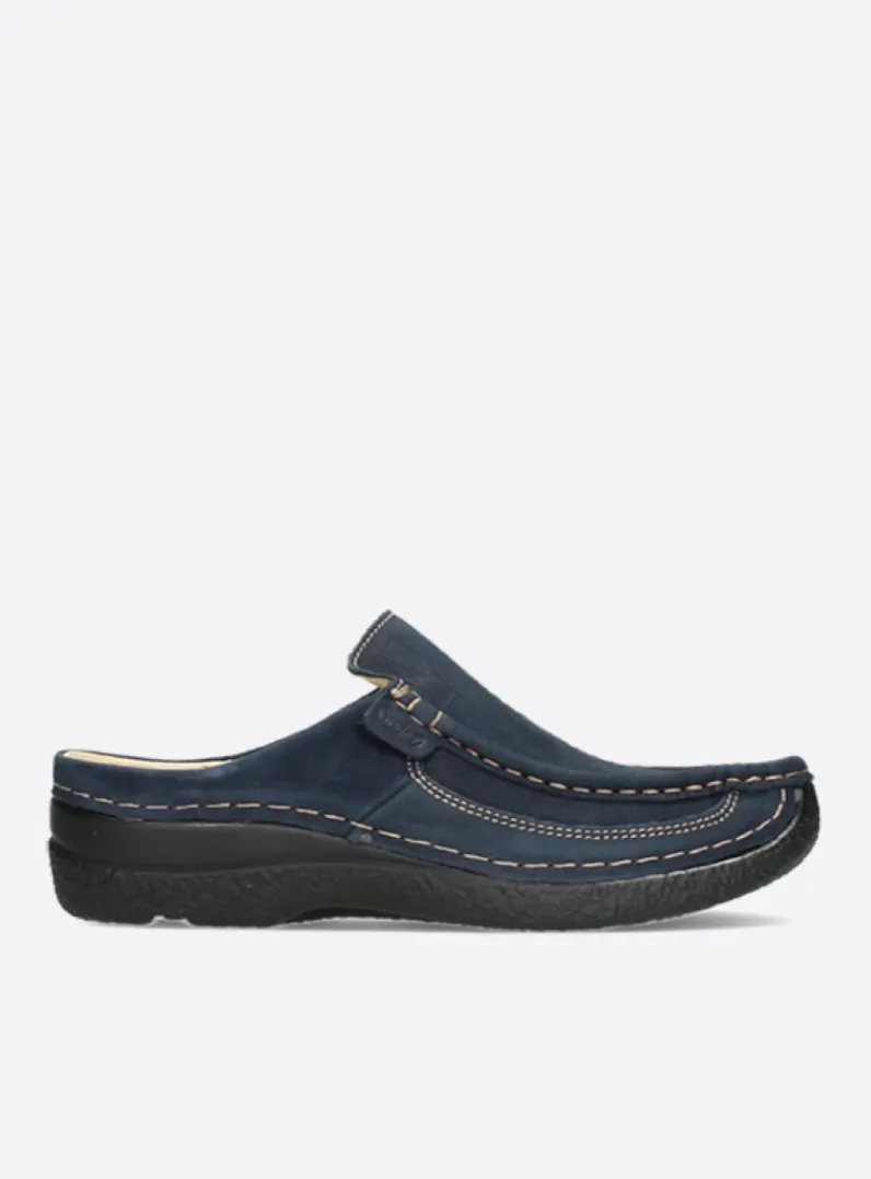 Shop Wolky Roll Slide men - blauw nubuck blauwnubuck