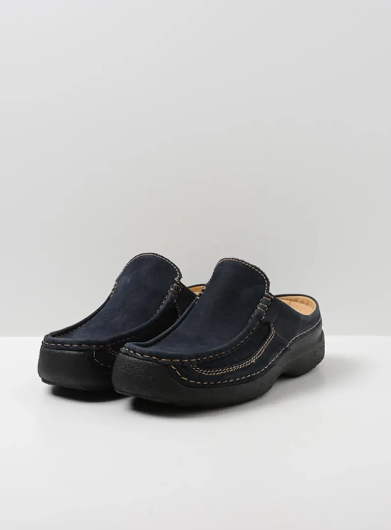 Shop Wolky Roll Slide men - blauw nubuck blauwnubuck