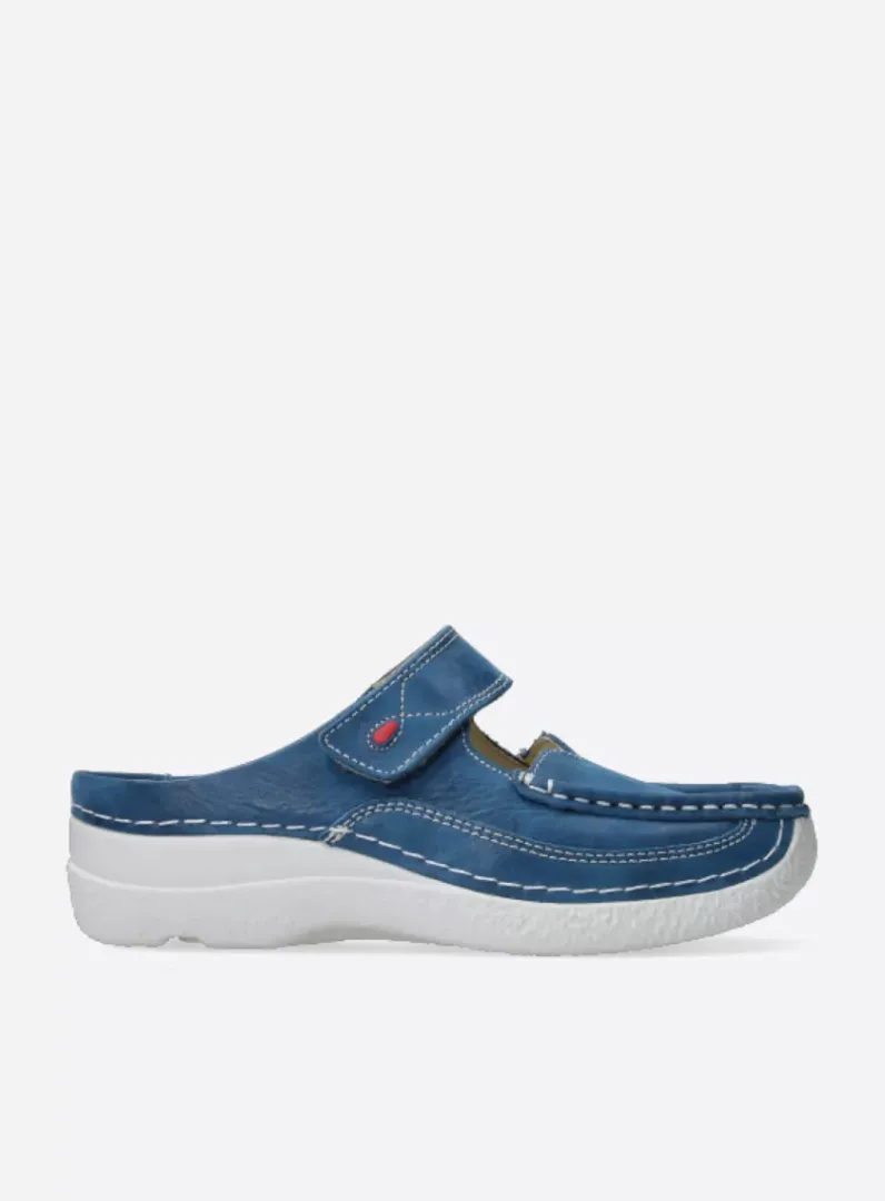 Sale Wolky Roll Slipper - blauw effectleer blauweffectleer