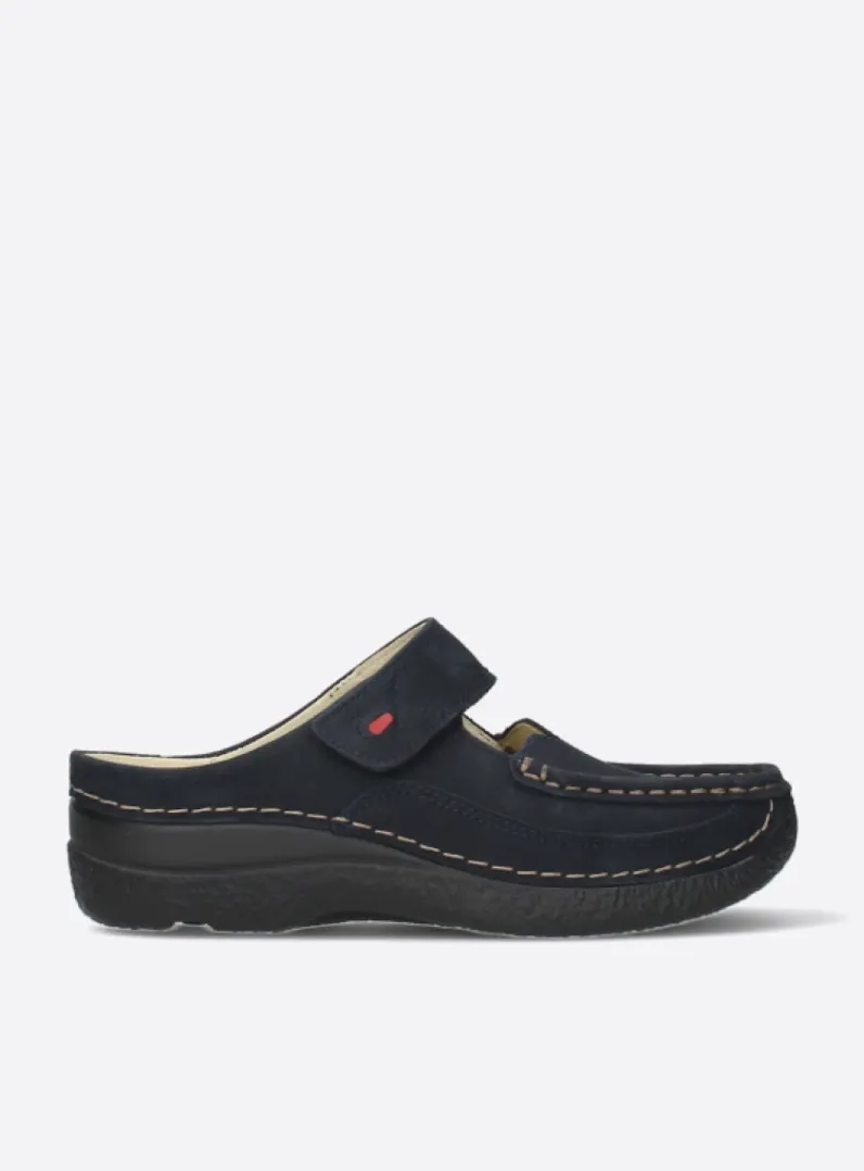 Best Wolky Roll Slipper - blauw nubuck blauwnubuck