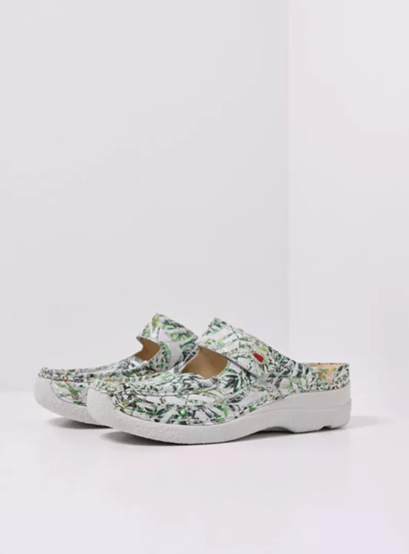 Cheap Wolky Roll Slipper - gebroken wit/groen nubuck gebrokenwit/groennubuck
