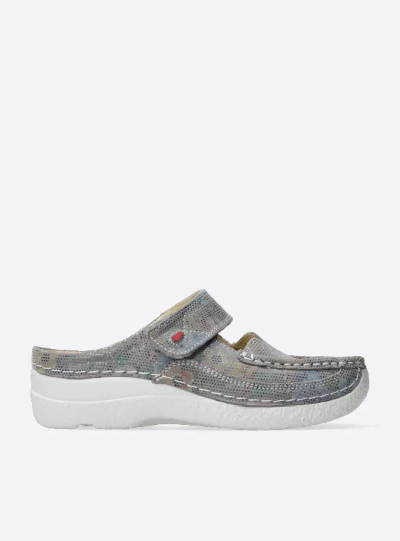 Outlet Wolky Roll Slipper - taupe flower taupeflower
