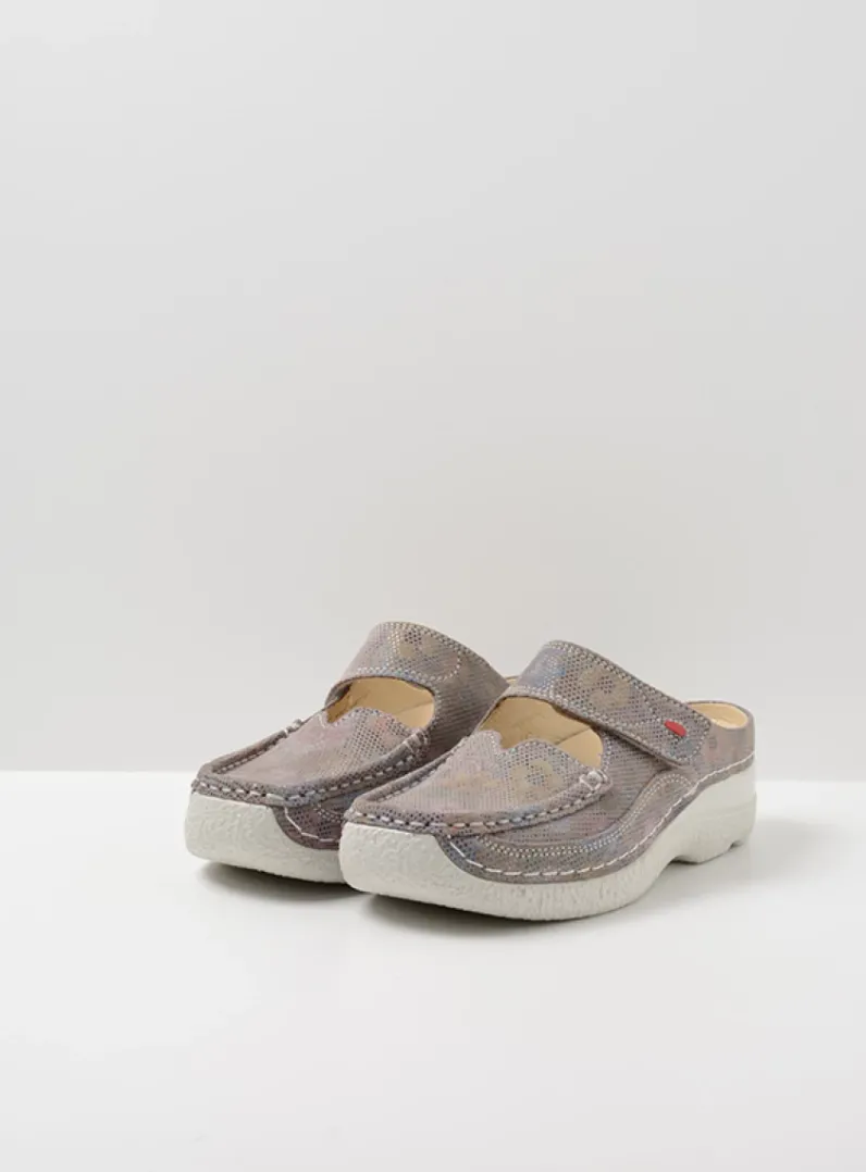 Outlet Wolky Roll Slipper - taupe flower taupeflower