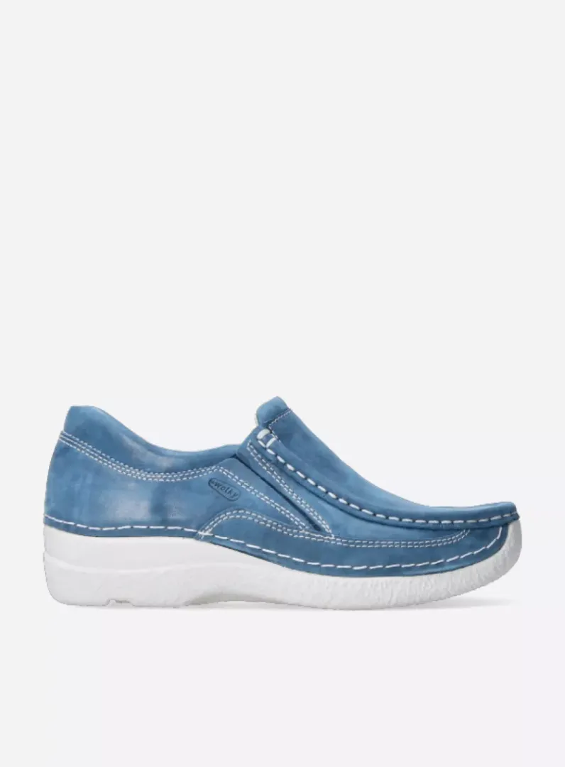 Outlet Wolky Roll Sneaker - blauw effectleer blauweffectleer