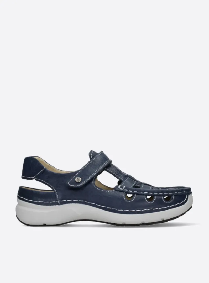Shop Wolky Rolling Sun - blauw leer blauwleer