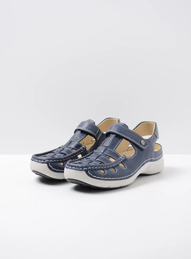 Shop Wolky Rolling Sun - blauw leer blauwleer