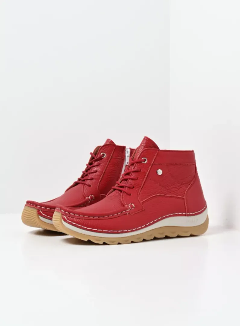 Discount Wolky Salado - rood leer roodleer