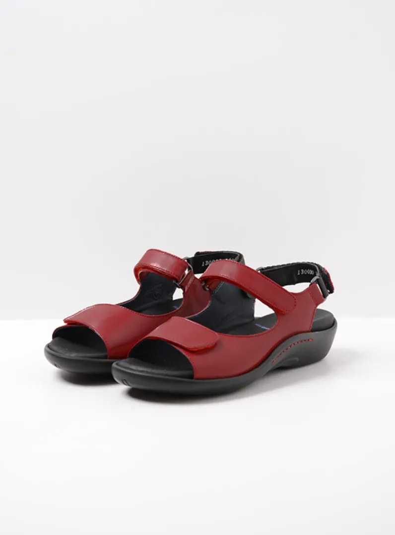 Outlet Wolky Salvia - rood leer roodleer