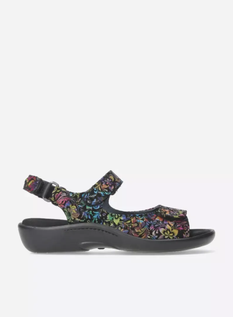 Best Wolky Salvia - zwart/multi flower nubuck
