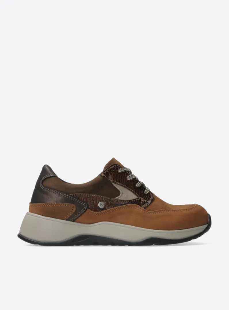 Shop Wolky Sappho - cognac combi leer cognaccombileer