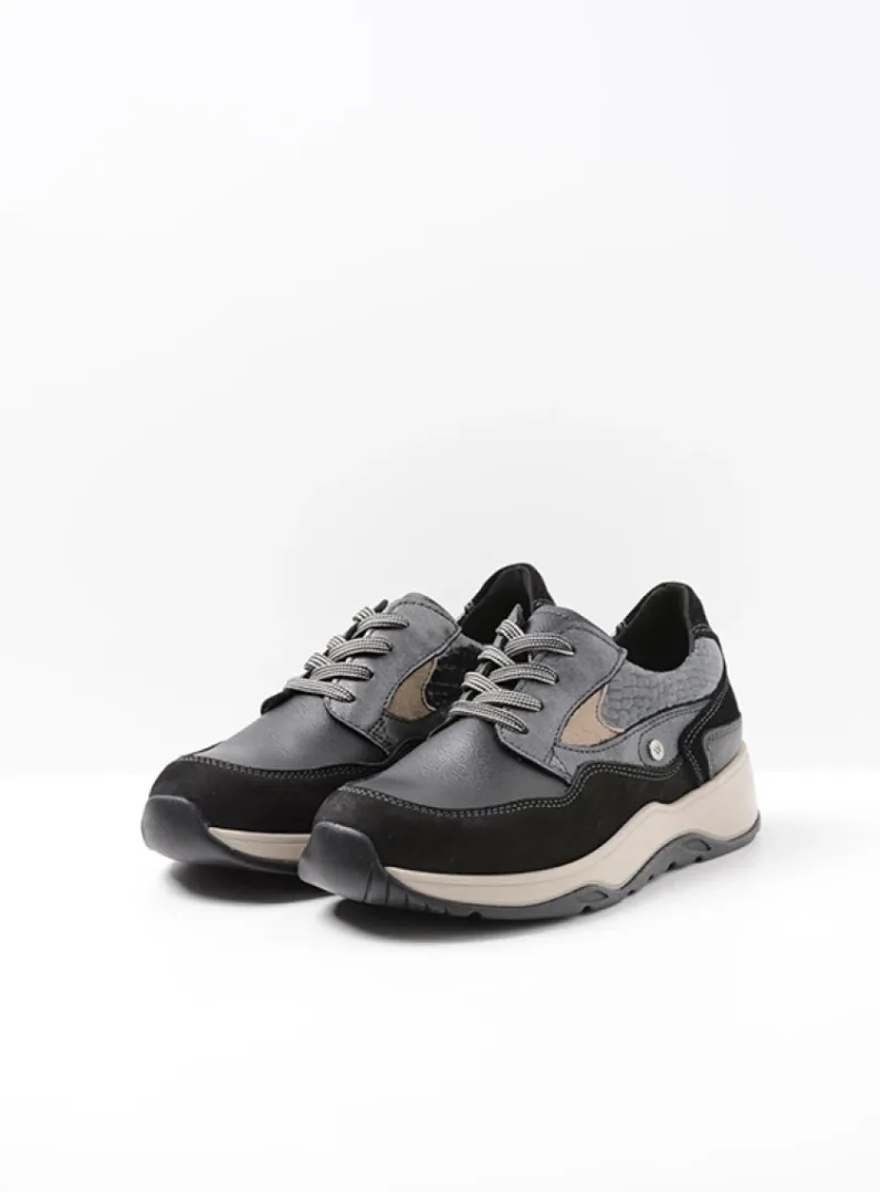 Outlet Wolky Sappho - zwart combi leer zwartcombileer