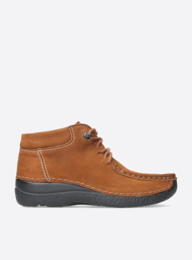Store Wolky Seamy Moc - cognac nubuck cognacnubuck