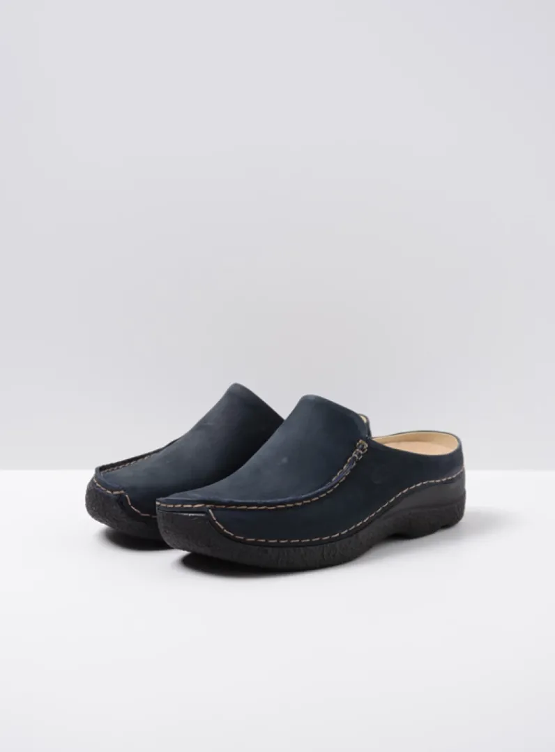 Cheap Wolky Seamy Slide - blauw nubuck blauwnubuck