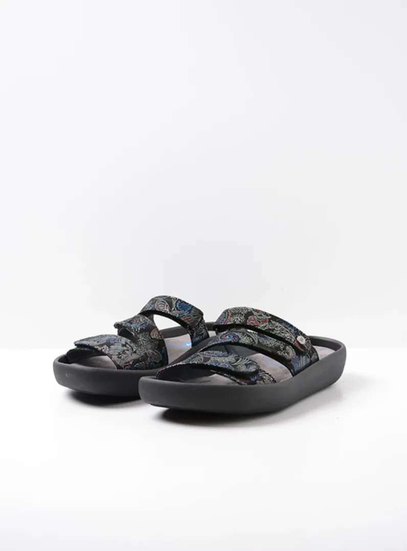 Fashion Wolky Sense - zwart/blauw suede zwart/blauwsuede