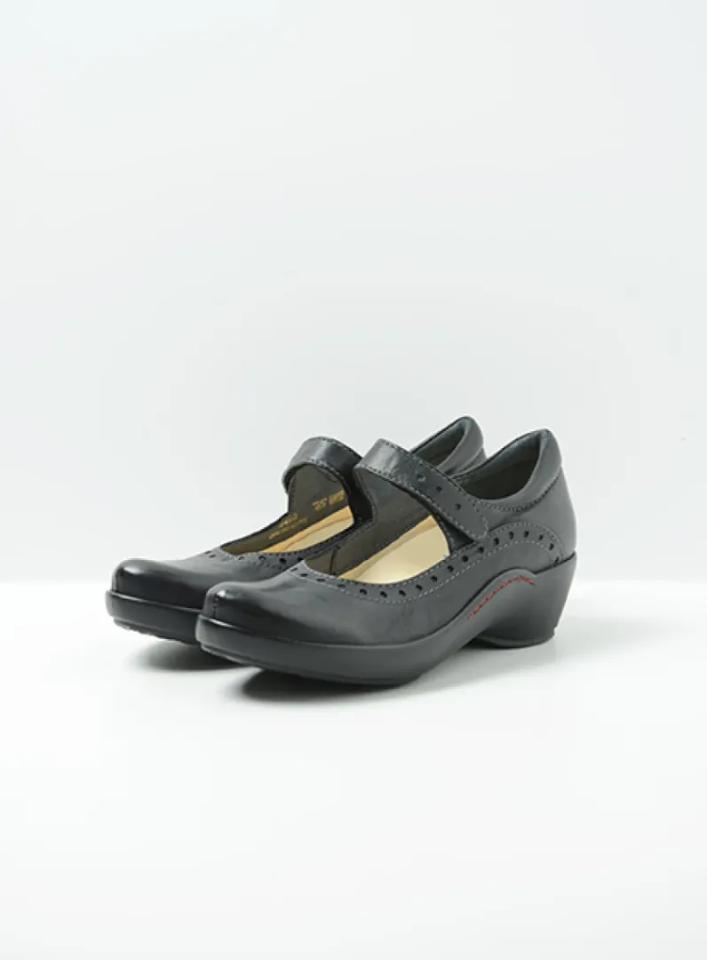 Sale Wolky Sud - zwart leer zwartleer