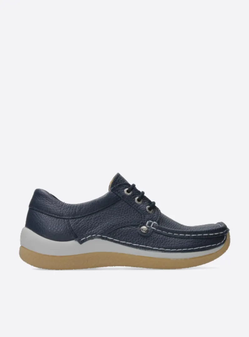 Outlet Wolky Taranta - blauw leer blauwleer