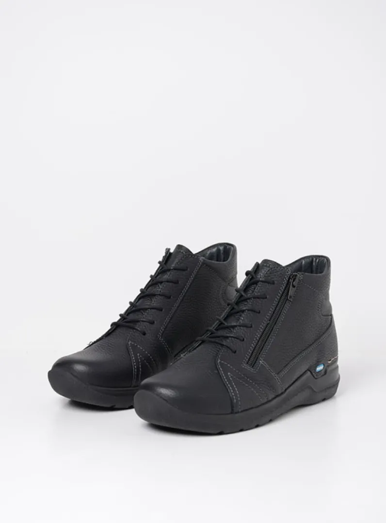 Shop Wolky Why - zwart leer zwartleer