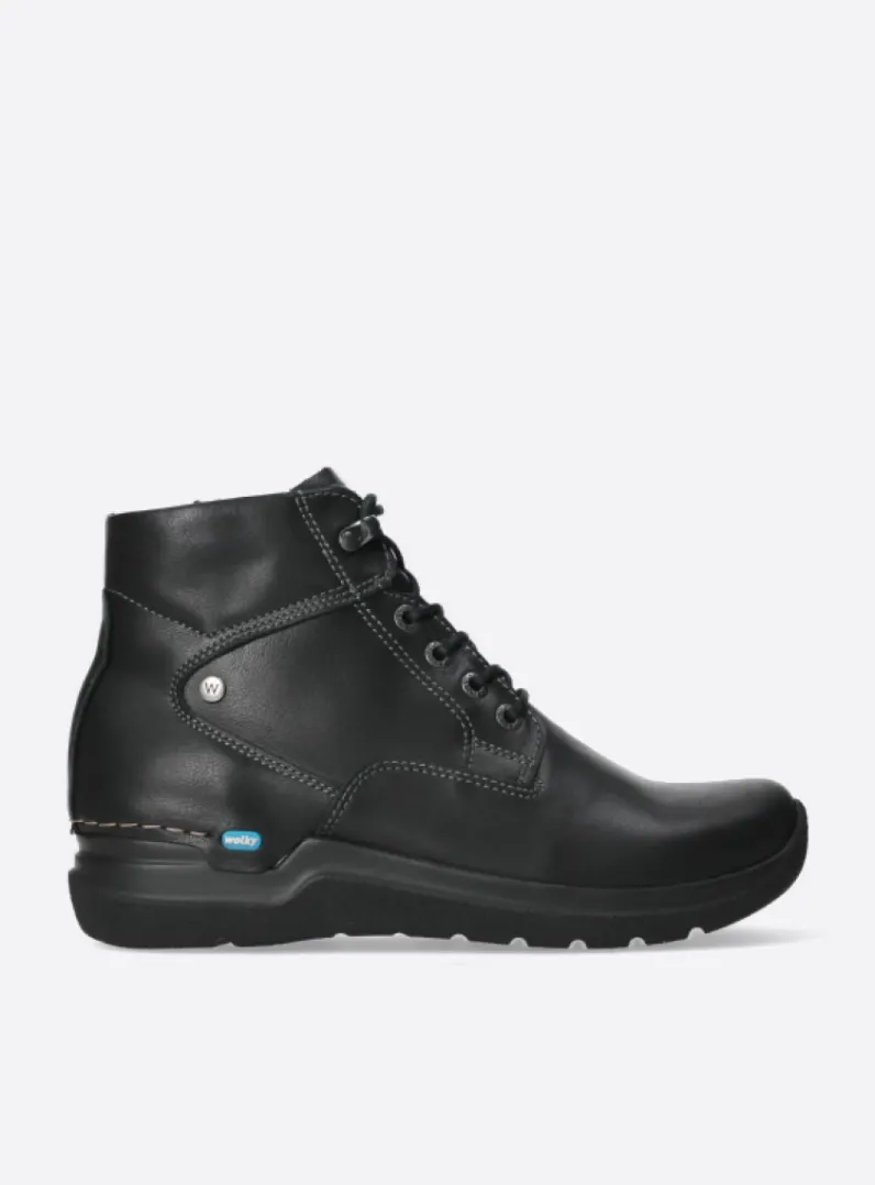 Clearance Wolky Whynot - zwart leer zwartleer