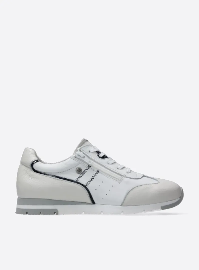 Outlet Wolky Yell XW - wit/blauw leer wit/blauwleer