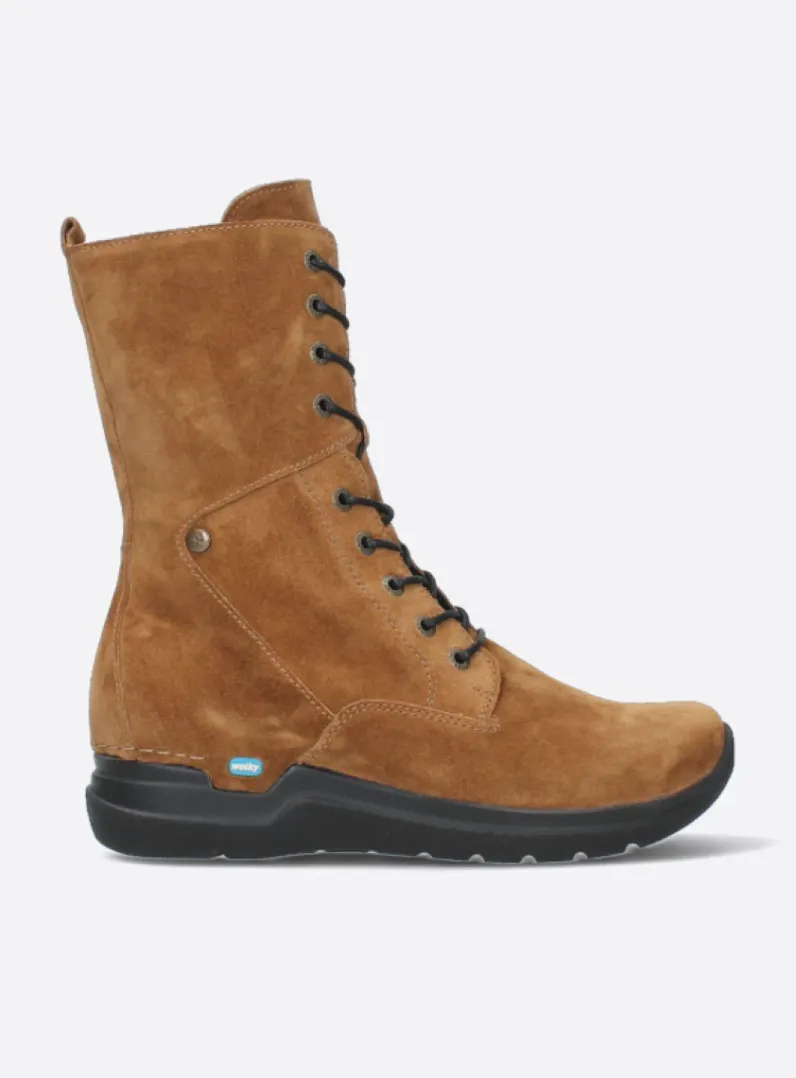 New Wolky Zigzag - cognac suede cognacsuede